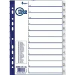 Skiriamieji lapai Forpus, A4, 12-1 skaičiai, plastikiniai