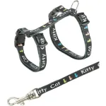 Trixie Junior Kačiukų petne&scaron;os su pavadėliu, Kitty Cat motif, 21-33 cm-8 mm, 1.20 m