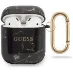 Guess GUACA2TPUMABK AirPods cover Marble Collection / black