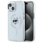Karl Lagerfeld KLHMP15MHLSCHH IPhone 15 Plus 6.7" White Hardcase IML Metal Choupette Head MagSafe