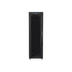Lanberg | Rack cabinet 19" free-standing 42U/600x800 (flat pack) with glass door, LCD | FF01-6842-12BL | Black