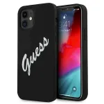 Guess GUHCP12SLSVSBW Silicone Vintage Hardcase for iPhone 12 mini 5,4" / black white