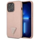 Guess GUHCP14XPSATLP iPhone 14 Pro Max 6,7" hardcase Saffiano Triangle Logo / pink