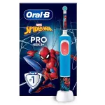 Oral-B | Electric Toothbrush with Travel Case | Vitality PRO Kids Spiderman | Rechargeable | For children | Number of brush heads included 1 | Number of teeth brushing modes 2 | Blue