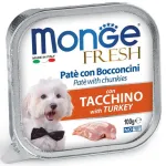 Monge Fresh pa&scaron;tetas &scaron;unims su kalakutienos gabalėliais 100g