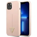 Guess GUHCP13SSLTGP Silicone Triangle Hardcase for iPhone 13 mini 5,4" / pink