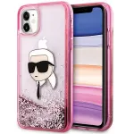 Karl Lagerfeld KLHCN61LNKHCP Hardcase Glitter Karl Head for iPhone 11/XR / pink