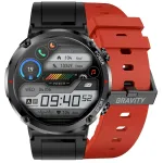 Smartwatch Gravity GT21-6 with Red Silicone Strap