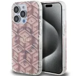 Guess GUHMP15LHGCUSTGP IML GCube MagSafe Hardcase for iPhone 15 Pro 6.1" / pink