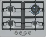 Bosch Serie 4 PGH6B5K90 hob Stainless steel Built-in 60 cm Gas 4 zone(s)
