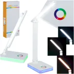 RoGer USB Foldable LED Desk Lamp With RGB Touch Light