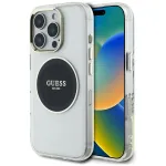 Case Guess IML Metal Colored Circle Classic Logo MagSafe for iPhone 16 Pro / black