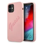 Guess GUHCP12SLSVSPI Script Vintage Hardcase for iPhone 12 mini 5,4" / pink