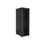 Lanberg | Rack cabinet 19" free-standing 42U/800x1000 (flat pack) with glass door, LCD | FF01-8042-12BL | Black