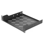 Digitus | 1U fixed shelf | DN-10-TRAY-2-B | Perfect for storage of components which are not 254 mm (10") suitable. Slim design which takes space of 1 height unit. Easy and quick to mount or dismount. Load capacity: 25 kg | Black
