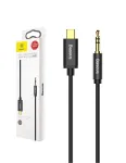 Baseus Yiven AUX USB-C to 3.5mm Audio Jack audio kabelis. juodas