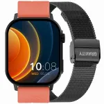 Smartwatch Gravity GT15-3 Silicone Strap + Black Bracelet / red-black