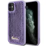 Guess GUHCN61PSFDGSU Sequin Script Metal Hardcase for iPhone 11 / Xr 6.1" / purple