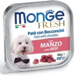 Monge Fresh pa&scaron;tetas &scaron;unims su jautienos gabalėliais 100g