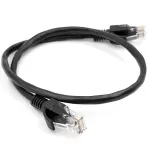 Kabelis Cat5E UTP, 0.5m, juodas