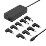 Qoltec 50012 Universal 90W (Max 4.75A) AC Automatic Notebook Charger with 8 Plugs Black
