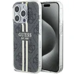 Guess GUHCP15LH4PSEGK Hardcase IML 4G Gold Stripe for iPhone 15 Pro 6.1" / black