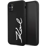 Karl Lagerfeld KLHCN61SKSVGK Silicone Signature Hardcase for iPhone 11/XR 6.1" / black