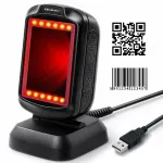 Qoltec Stationary barcode reader and QR code scanner | 1D 2D | USB | Fast