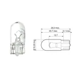 Lemputė VALEO 5W 12V W2,1x9,5d W5W Essential