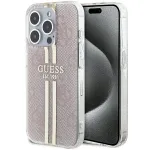 Guess GUHCP15LH4PSEGP Hardcase IML 4G Gold Stripe for iPhone 15 Pro 6.1" / pink