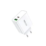 Įkroviklis Remax RP-U125 65W GaN USB-C/USB-A baltas