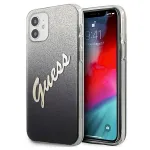 Guess GUHCP12SPCUGLSBK Glitter Gradient Script Hardcase for iPhone 12 mini 5,4" / black