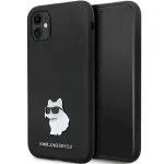 Karl Lagerfeld KLHCN61SMHCNPK Silicone C Metal Pin Hardcase for iPhone 11/Xr 6.1" / black