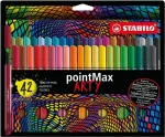 Ecost prekė po grąžinimo Nylon Tip Writing Pen - STABILO pointMax ARTY - Wallet of 42 - Assorted Col