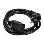 Gembird Type F/C19 1.8m Black Power plug type F C19 coupler