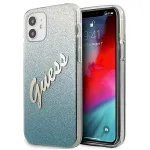 Guess GUHCP12SPCUGLSBL Glitter Gradient Script Hardcase for iPhone 12 mini 5,4" / blue