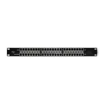 Qoltec patch panel RACK| 48V | 24 ports | Passive PoE injector | Black