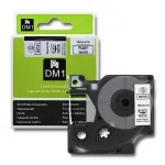 Qoltec Tape for DYMO D1 45803, 45808 | 19mm x 7m | White/Black print