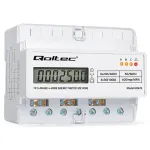 Qoltec Three-phase electronic meter | energy consumption meter for DIN rail | 400V | 100A | LCD | LED | 7P
