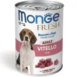 Monge Fresh adult konservuotas pa&scaron;aras &scaron;unims su ver&scaron;ienos gabaliukais 400g