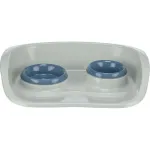 Trixie Dubenėlių kompl. su padėklu, plastikas, 0.25 l/9cm, 0.3 l/11cm 46x11x30cm pilka/įv.