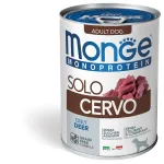 Monge Monoproteico Solo - Wet Dog Pate 100% Deer 400g (pak24)