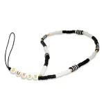 Guess pendant GUSTBCKH Phone Strap black-white Heishi Beads