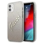 Guess GUHCP12SPCUGLSGO Glitter Gradient Script Hardcase for iPhone 12 mini 5,4" / gold
