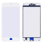LCD stikliukas Apple iPhone 6 Plus su rėmeliu ir OCA baltas V2 ORG