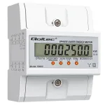 Qoltec Three-phase electronic meter | DIN rail energy consumption meter | 400V | 100A | LCD | 4P