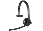 Logitech H570e Mono UC Laidinės ausinės USB-A, Juoda