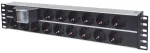 Intellinet 19" 2U Rackmount 15-Output Power Distribution Unit (PDU), EU CEE 7/3 Outlets, With Double Air Switch, Built-in 3 m (10 ft.) Power Cord with EU CEE 7/4 Plug