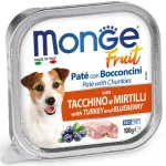 M13208 Monge Fruit - Wet Dog PATE & CHUNKIES TURKEY & BLUEBERRY 100 g