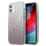 Guess GUHCP12SPCUGLSPI Glitter Gradient Script Hardcase for iPhone 12 mini 5,4" / pink